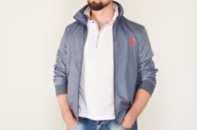 Ветровка Benetti серo-синяя размер 54